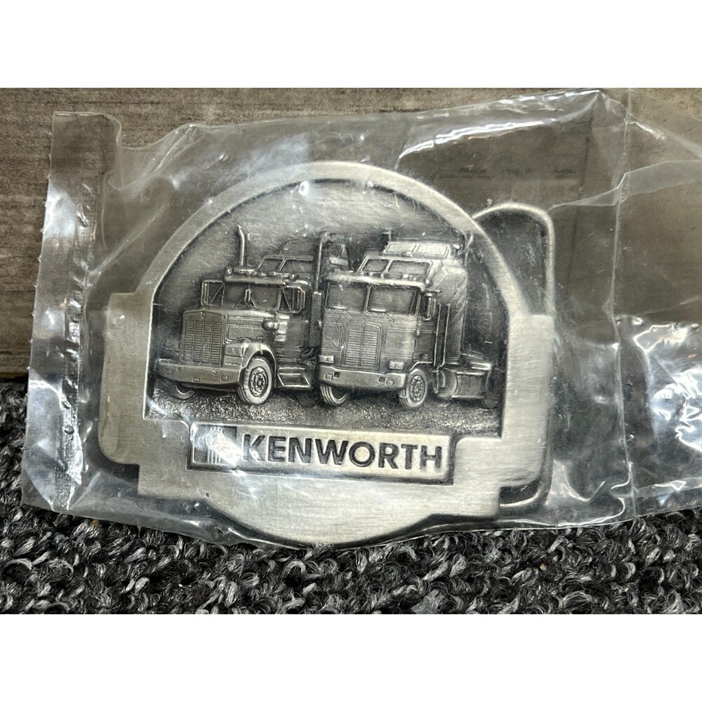 Kenworth Semi Truck Belt Buckle Tonkin USA C-42 - NOS Vintage 1985
